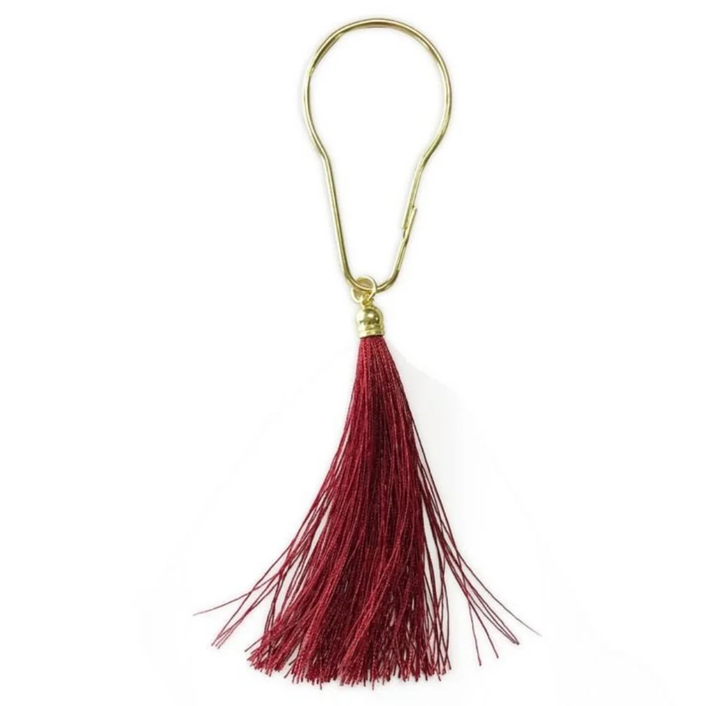 NWT Wild Sage Erica Tassel Shower Hooks